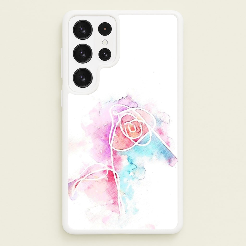 K-Pop Band Love Yourself Watercolour Painting - Phone Case for Galaxy S22 Ultra