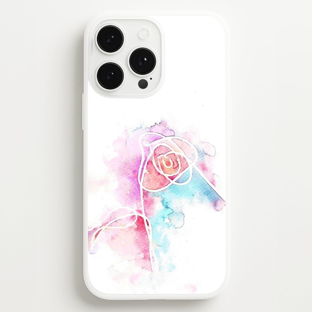 K-Pop Band Love Yourself Watercolour Painting - Phone Case for iPhone 13 Pro Max