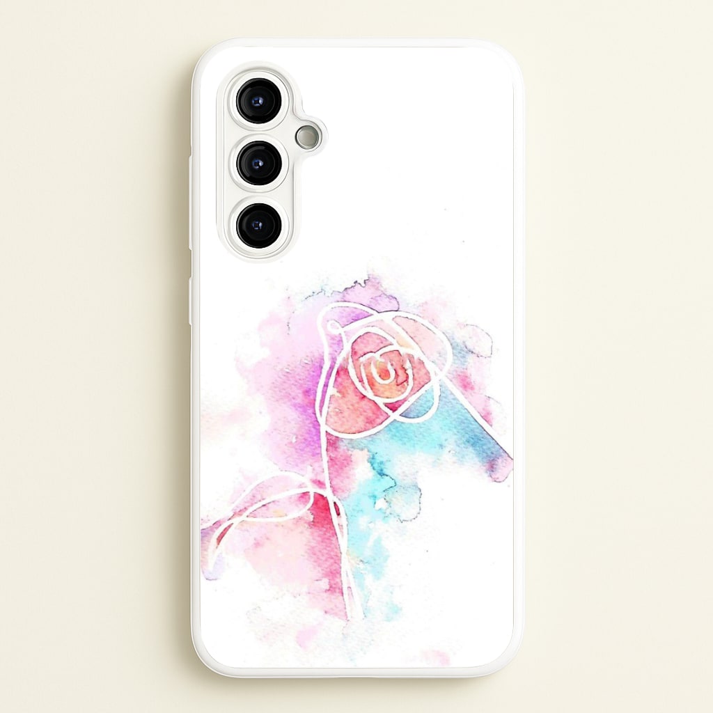 K-Pop Band Love Yourself Watercolour Painting - Phone Case for Galaxy A54