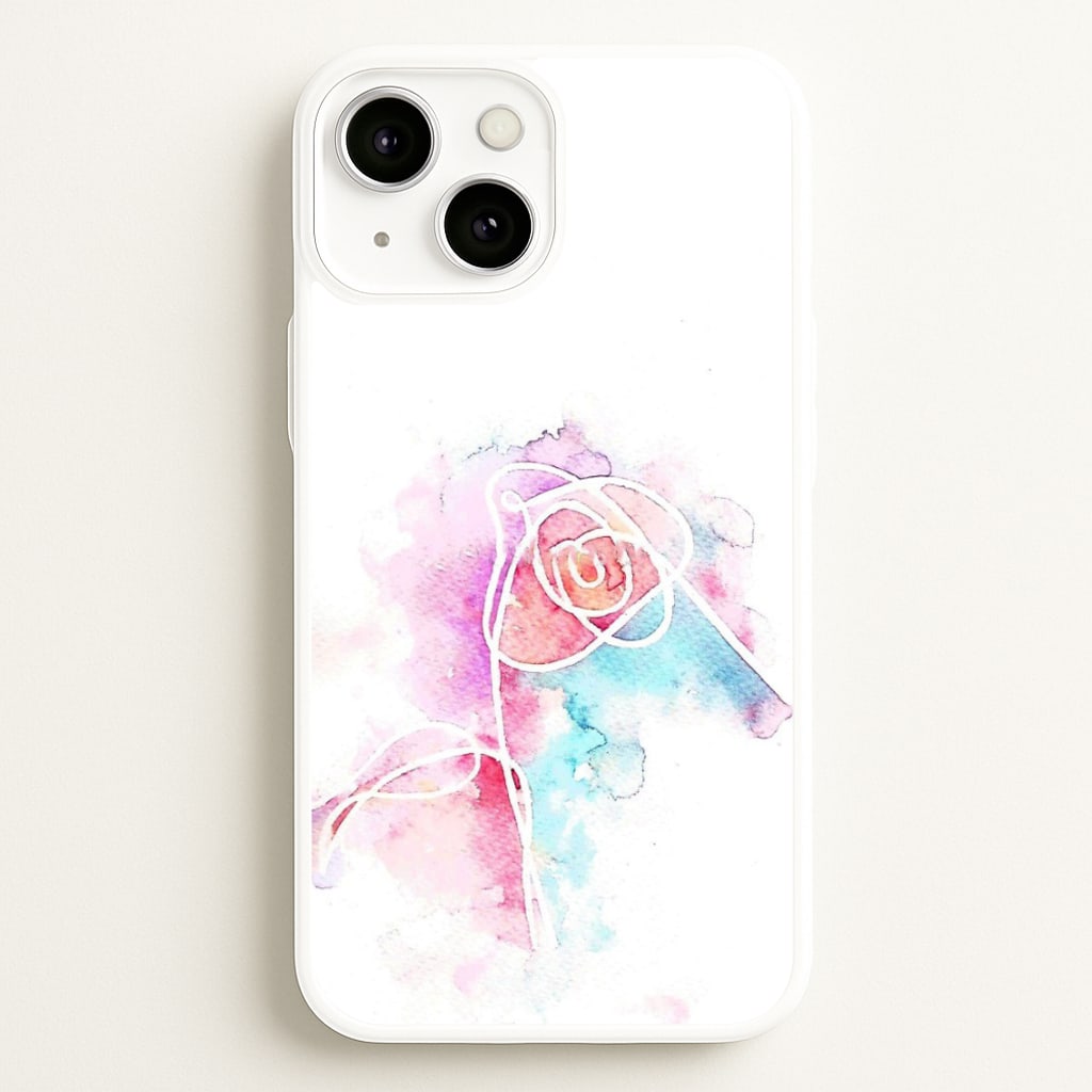 K-Pop Band Love Yourself Watercolour Painting - Phone Case for iPhone 13 Mini