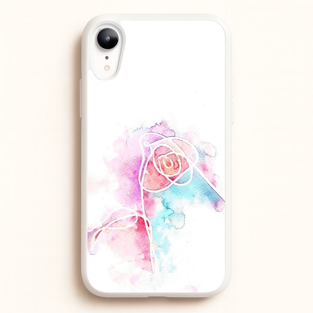 K-Pop Band Love Yourself Watercolour Painting - Phone Case for iPhone XR
