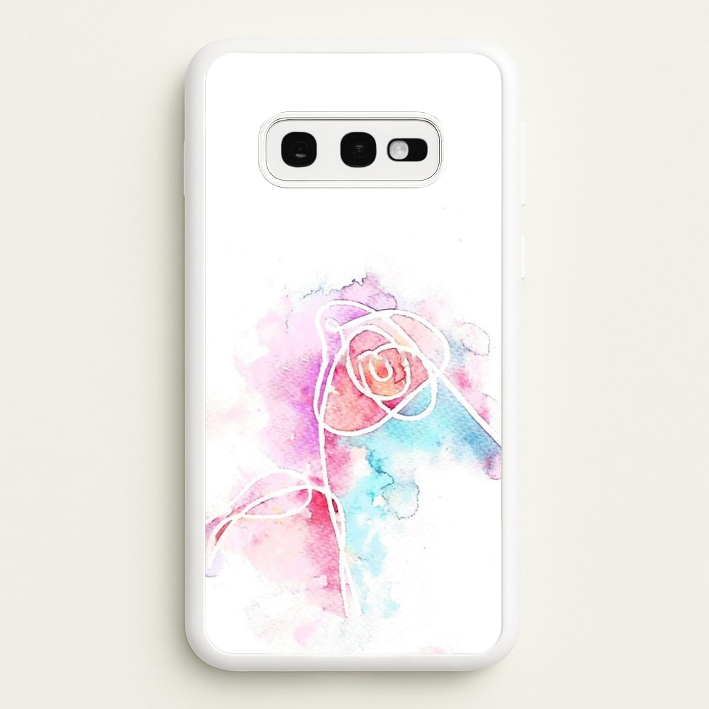 K-Pop Band Love Yourself Watercolour Painting - Phone Case for Galaxy S10e