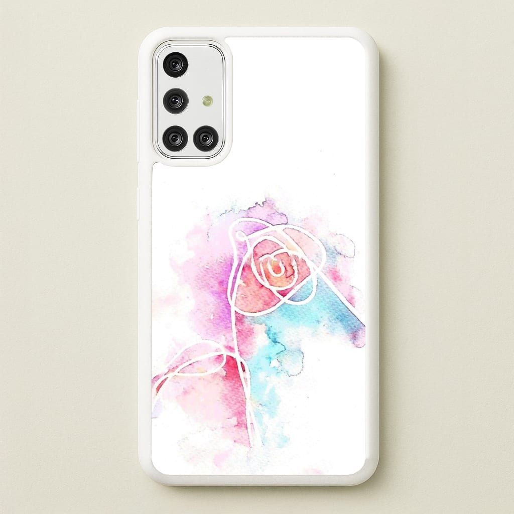 K-Pop Band Love Yourself Watercolour Painting - Phone Case for Galaxy A71
