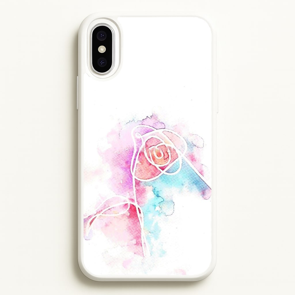 K-Pop Band Love Yourself Watercolour Painting - Phone Case for iPhone XS Max