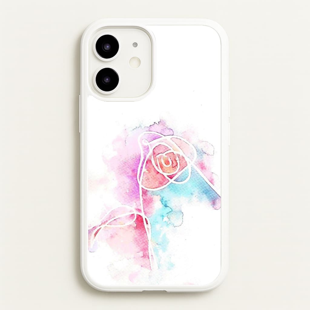 K-Pop Band Love Yourself Watercolour Painting - Phone Case for iPhone 12 Mini
