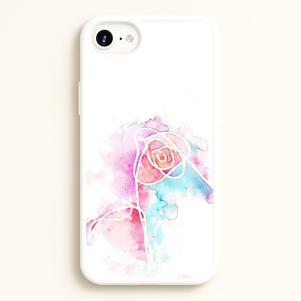 K-Pop Band Love Yourself Watercolour Painting - Phone Case for iPhone 6 Plus / 7 Plus / 8 Plus