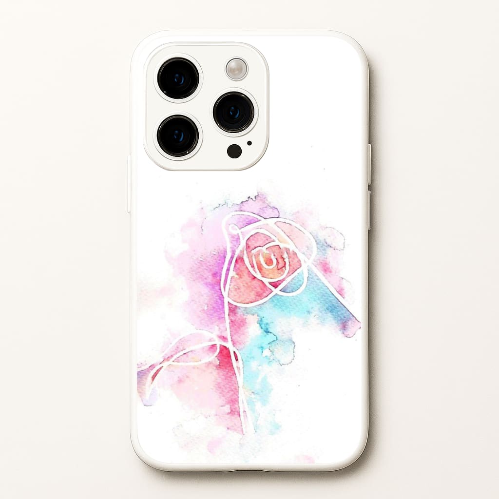 K-Pop Band Love Yourself Watercolour Painting - Phone Case for iPhone 15 Pro