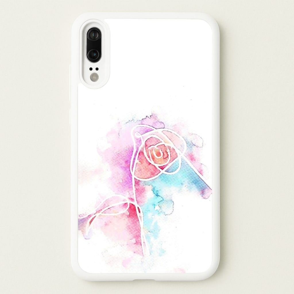 K-Pop Band Love Yourself Watercolour Painting - Phone Case for Huawei P20