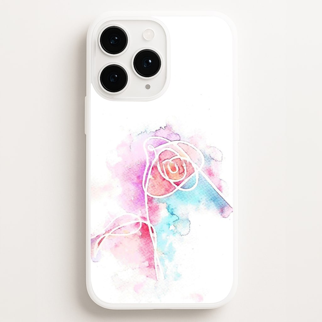 K-Pop Band Love Yourself Watercolour Painting - Phone Case for iPhone 12 Pro Max