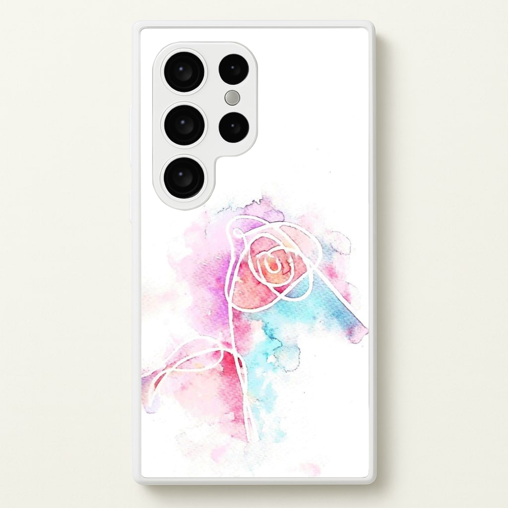 K-Pop Band Love Yourself Watercolour Painting - Phone Case for Galaxy S24 Ultra