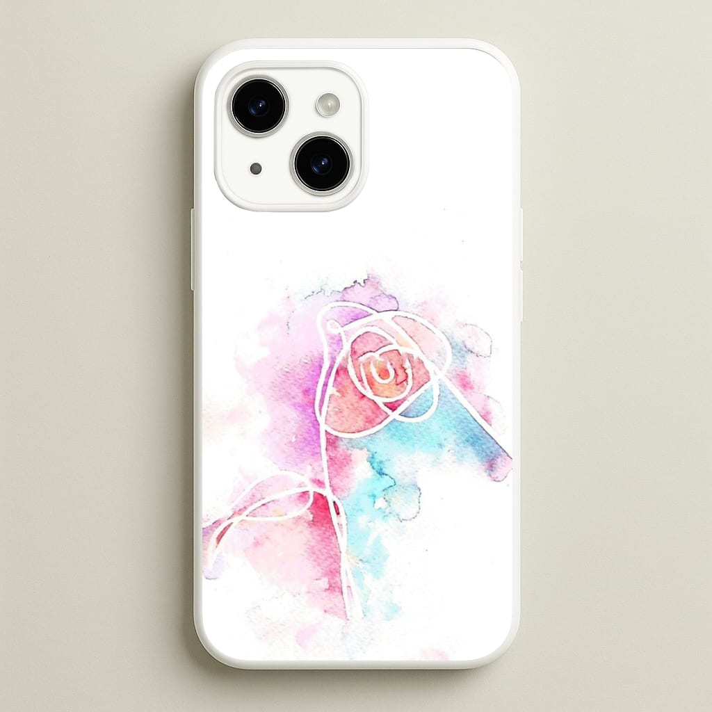 K-Pop Band Love Yourself Watercolour Painting - Phone Case for iPhone 15 Plus