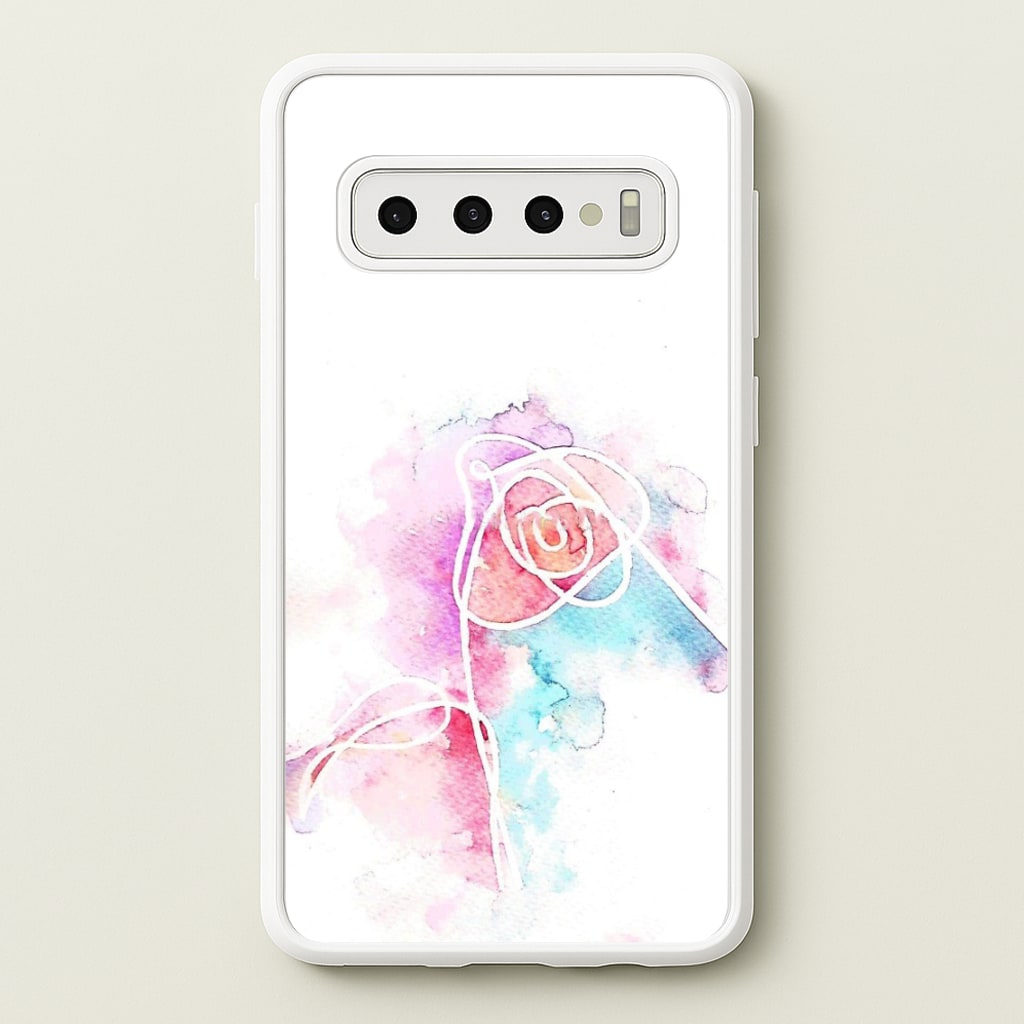 K-Pop Band Love Yourself Watercolour Painting - Phone Case for Galaxy S10