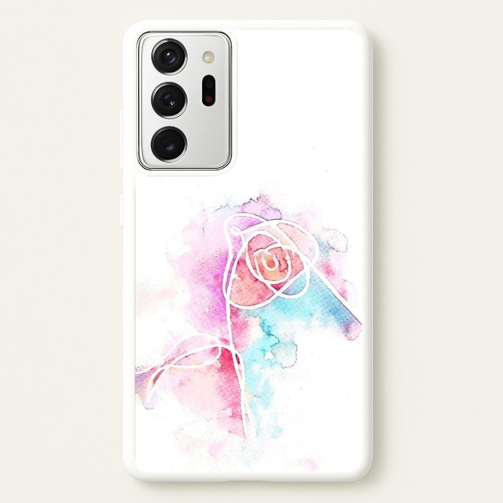 K-Pop Band Love Yourself Watercolour Painting - Phone Case for Galaxy Note 20 Ultra