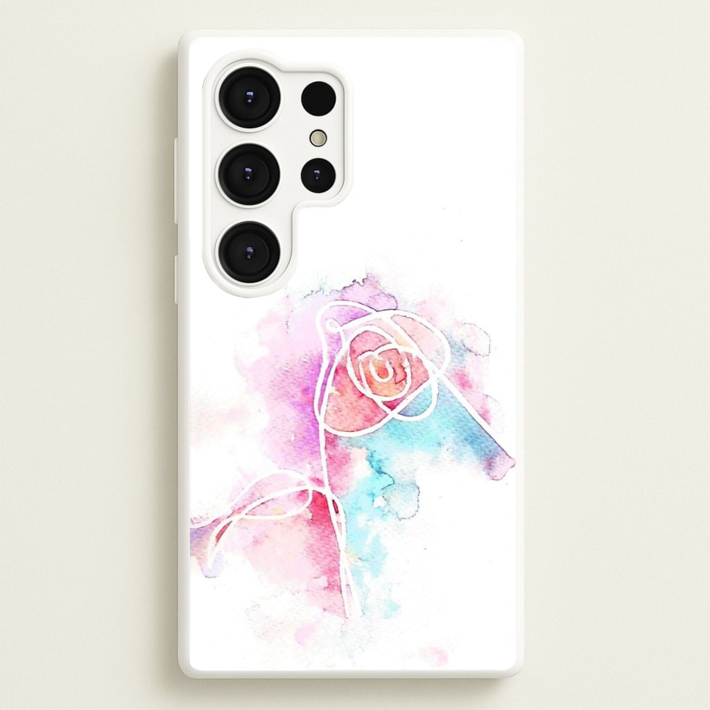 K-Pop Band Love Yourself Watercolour Painting - Phone Case for Galaxy S25 Ultra