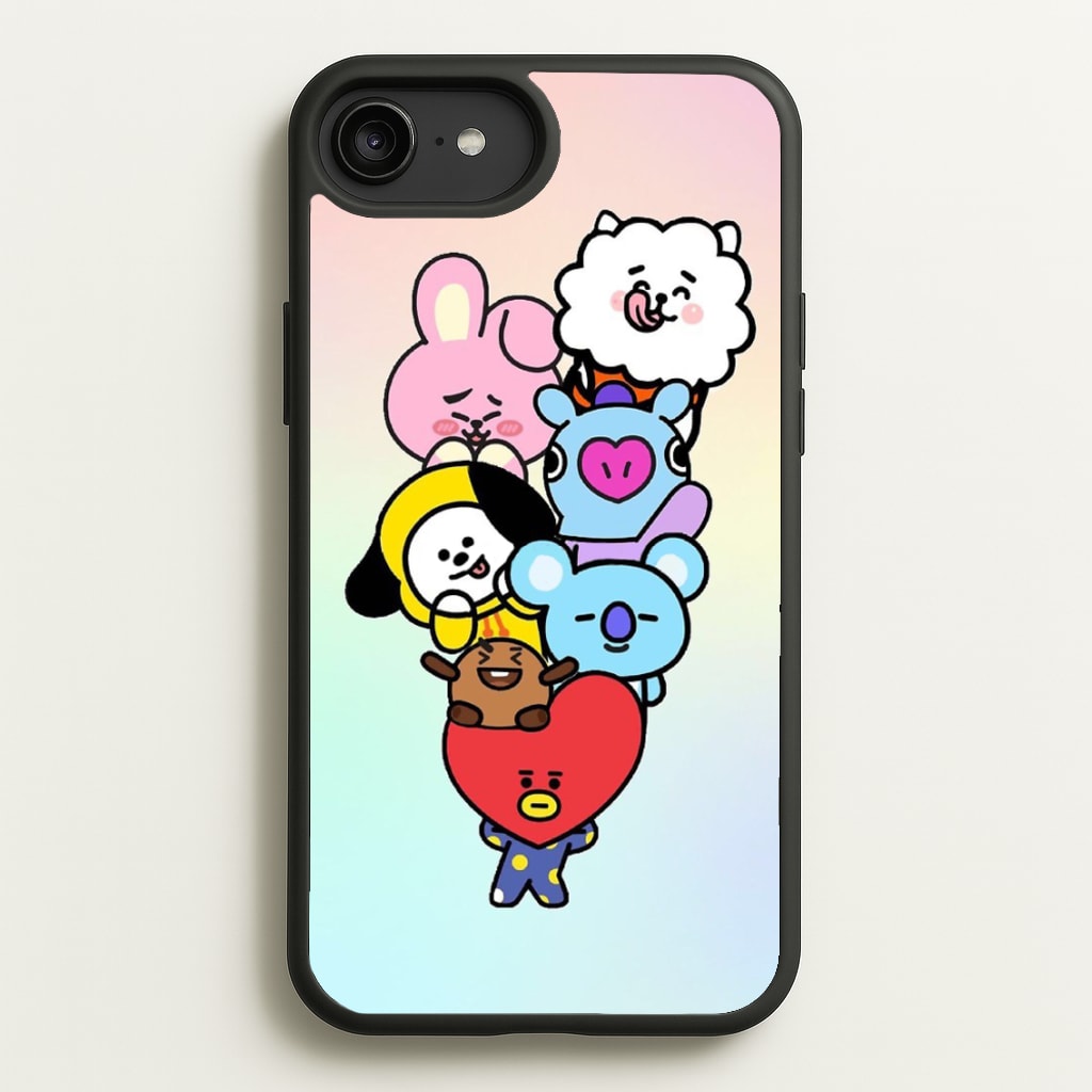 Pastel BT21 - K Pop - Phone Case for iPhone 6 Plus / 7 Plus / 8 Plus