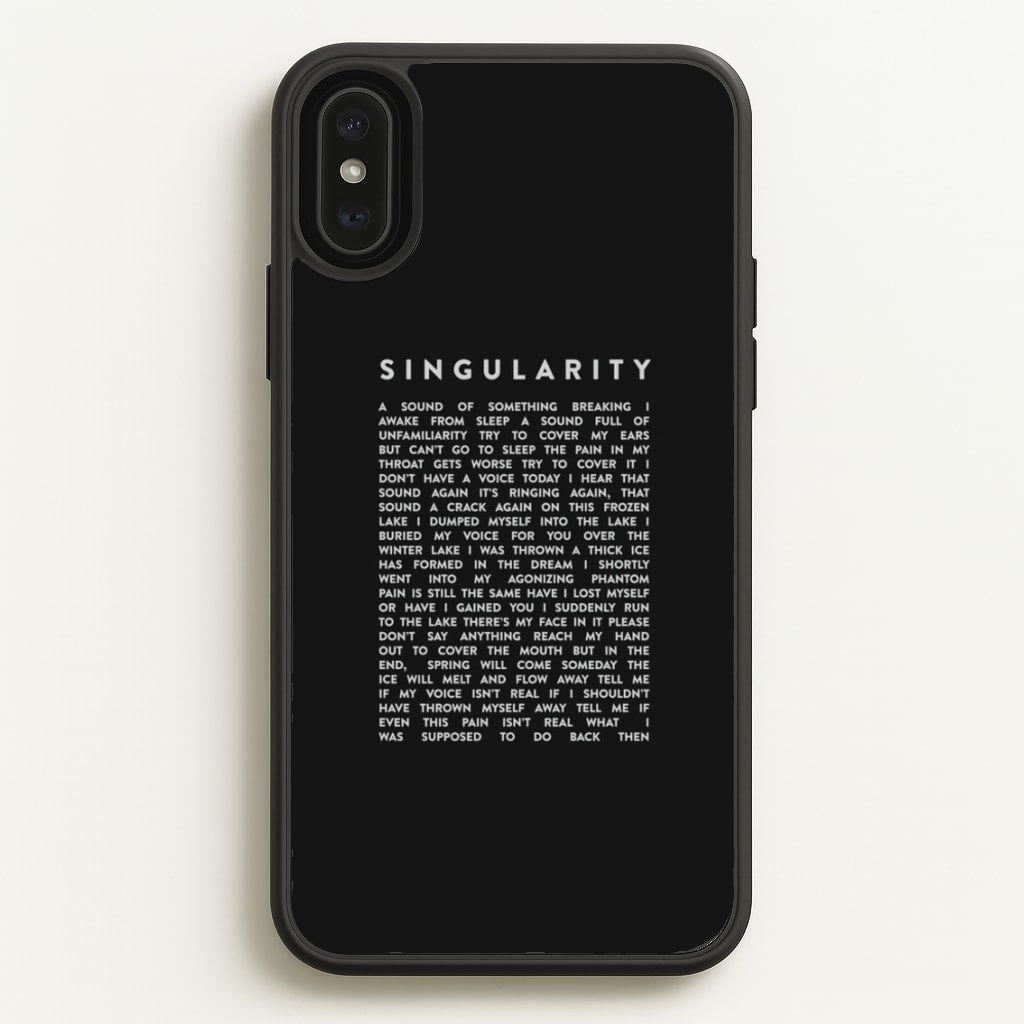 Singularity Lyrics - K Pop - Phone Case for iPhone XS Max