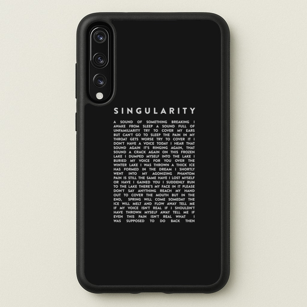 Singularity Lyrics - K Pop - Phone Case for Huawei P20 Pro