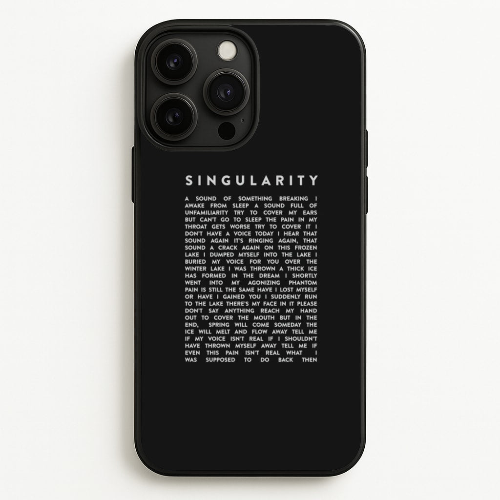 Singularity Lyrics - K Pop - Phone Case for iPhone 13 Pro Max