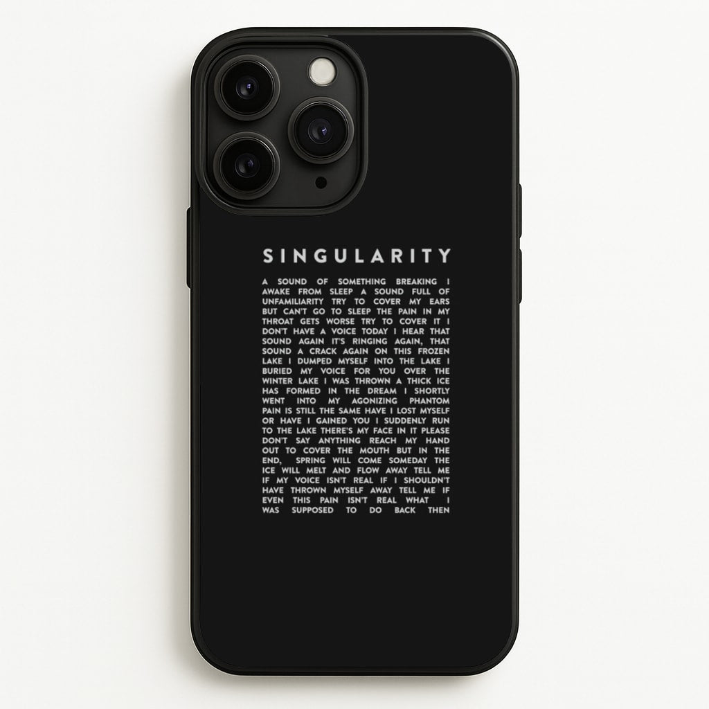 Singularity Lyrics - K Pop - Phone Case for iPhone 11 Pro