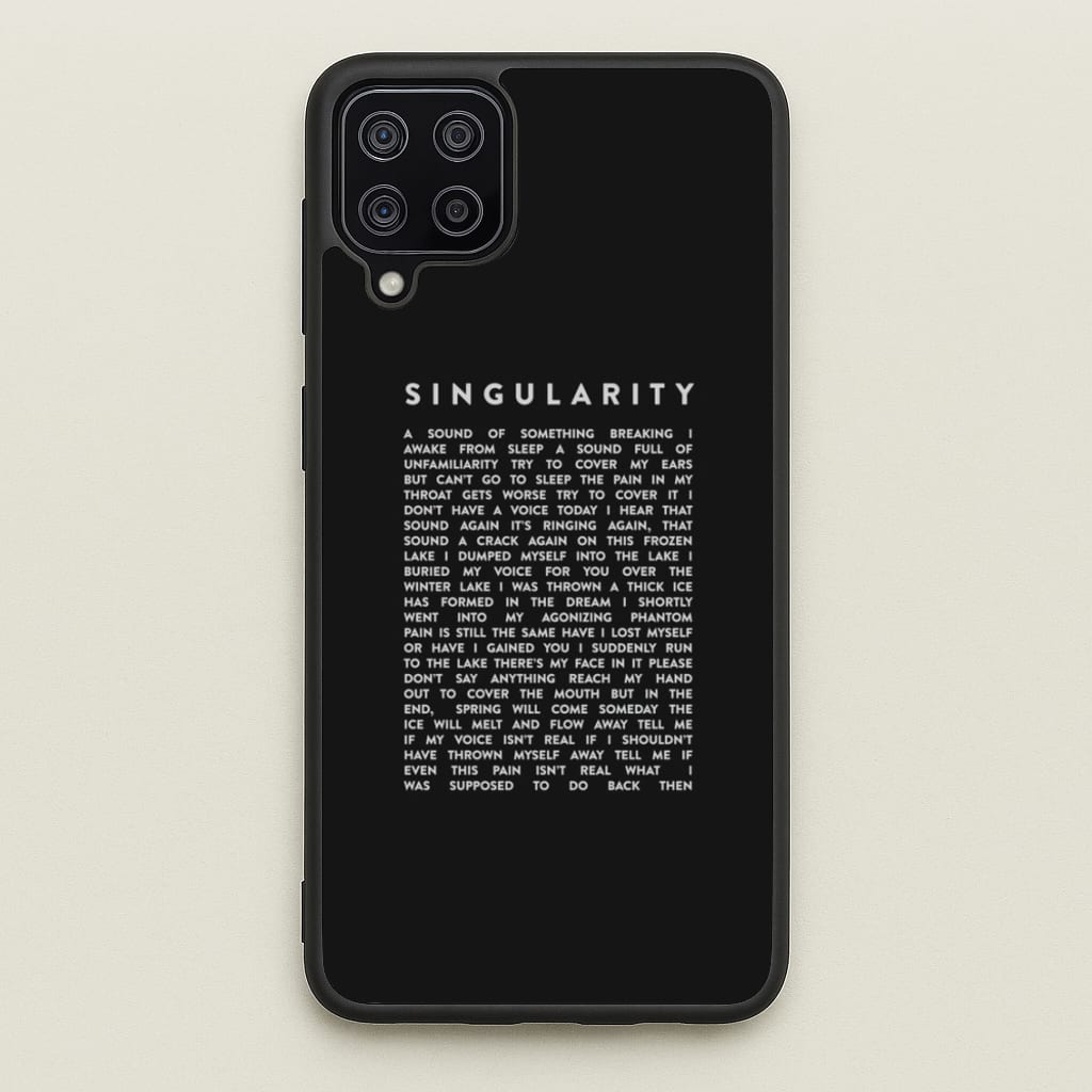 Singularity Lyrics - K Pop - Phone Case for Galaxy A12