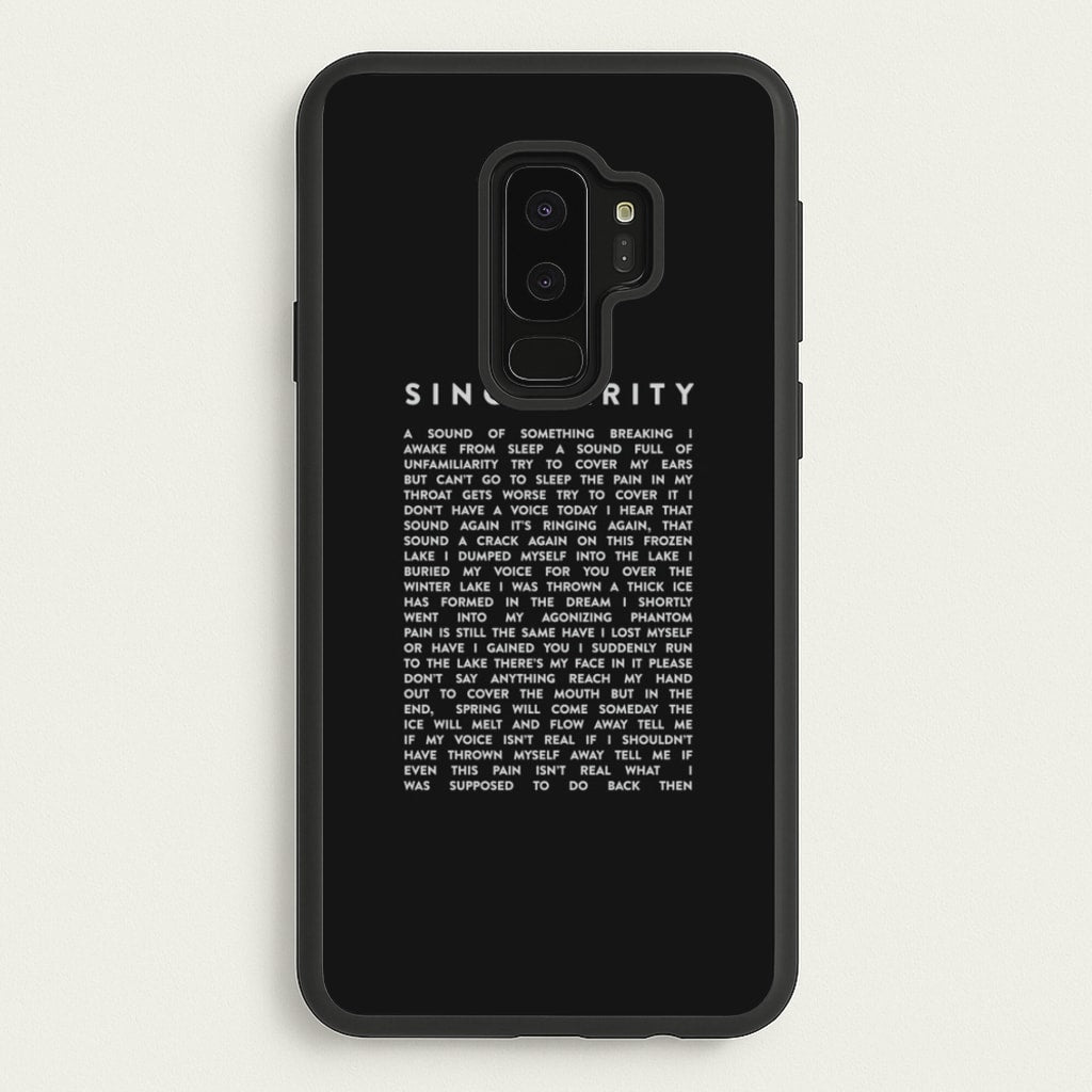 Singularity Lyrics - K Pop - Phone Case for Galaxy S9 Plus