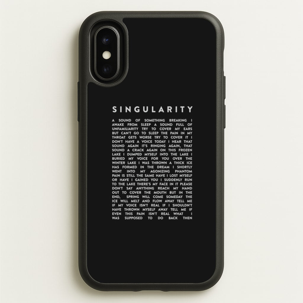 Singularity Lyrics - K Pop - Phone Case for iPhone X / XS