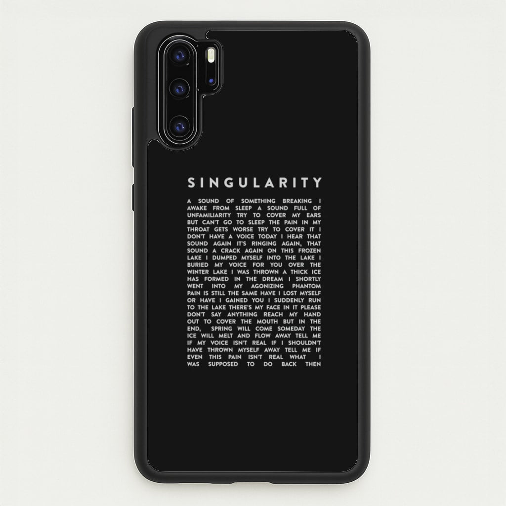 Singularity Lyrics - K Pop - Phone Case for Huawei P30 Pro