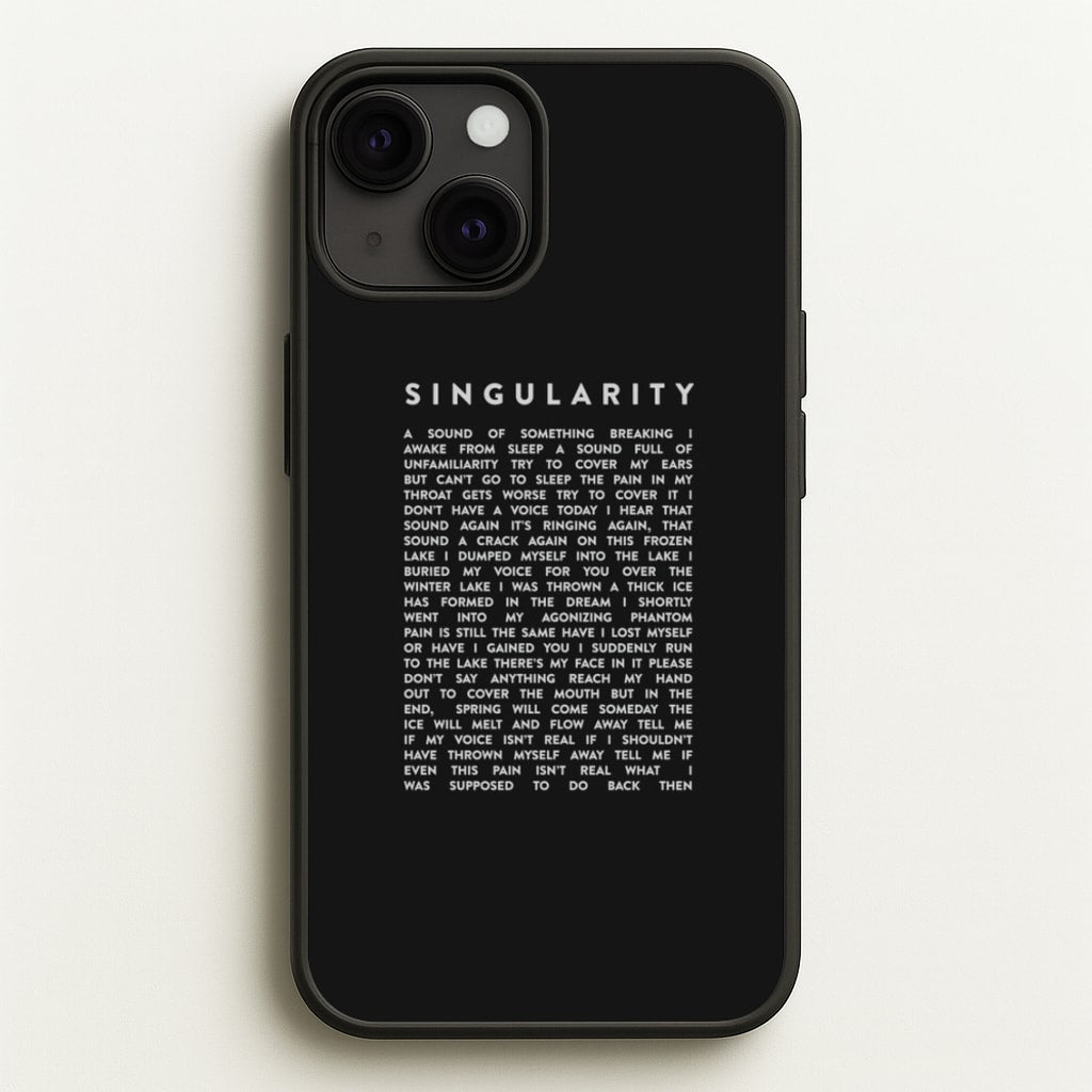 Singularity Lyrics - K Pop - Phone Case for iPhone 13
