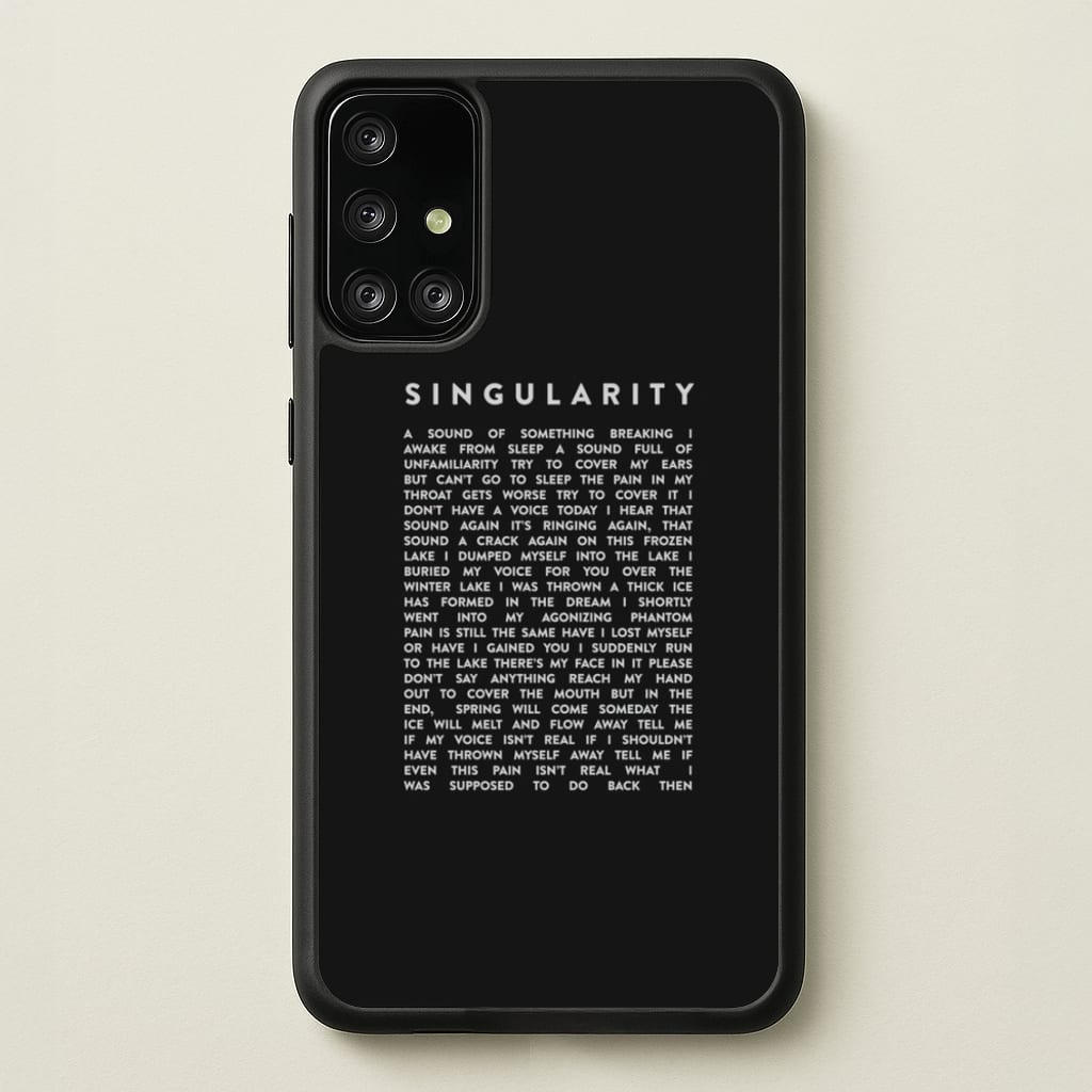 Singularity Lyrics - K Pop - Phone Case for Galaxy A71