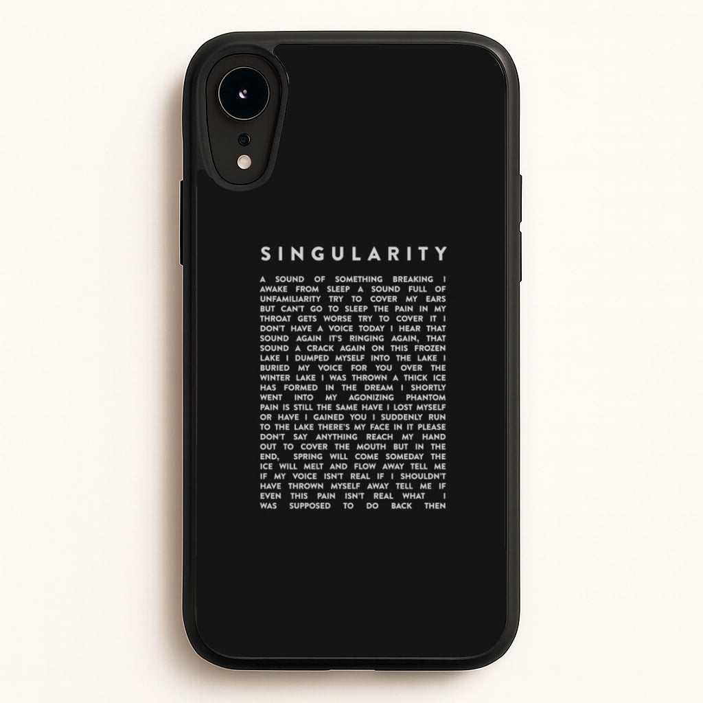 Singularity Lyrics - K Pop - Phone Case for iPhone XR