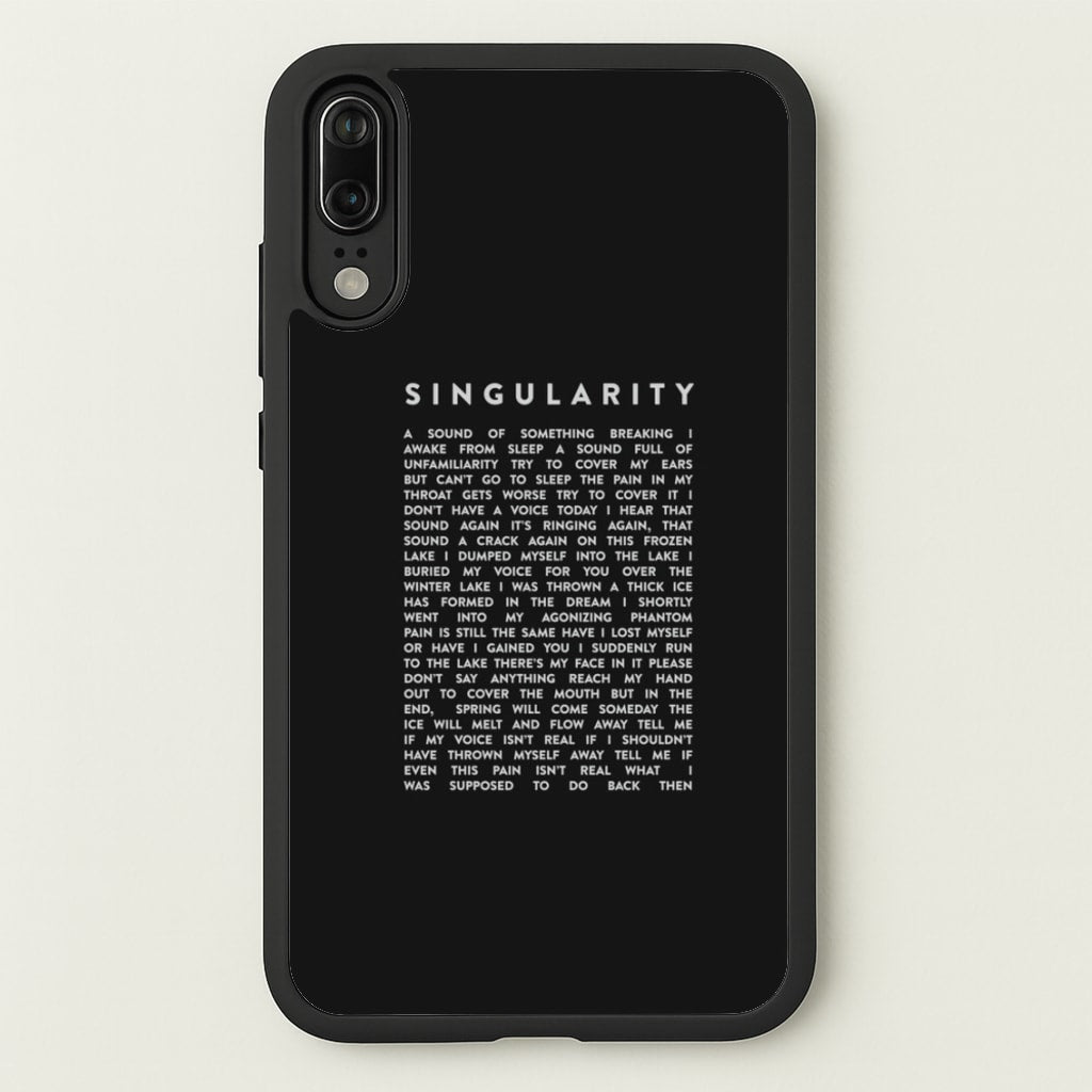 Singularity Lyrics - K Pop - Phone Case for Huawei P20