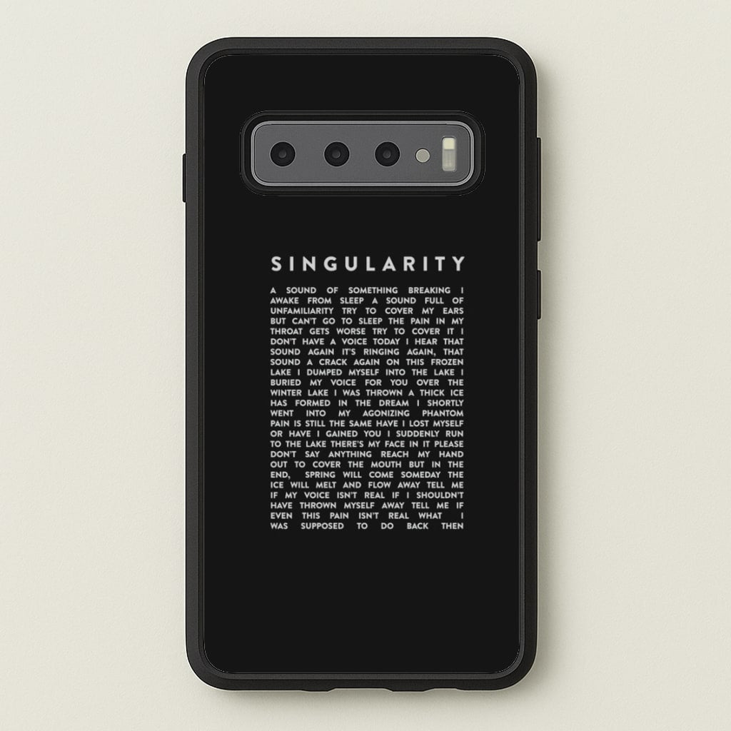 Singularity Lyrics - K Pop - Phone Case for Galaxy S10 Plus