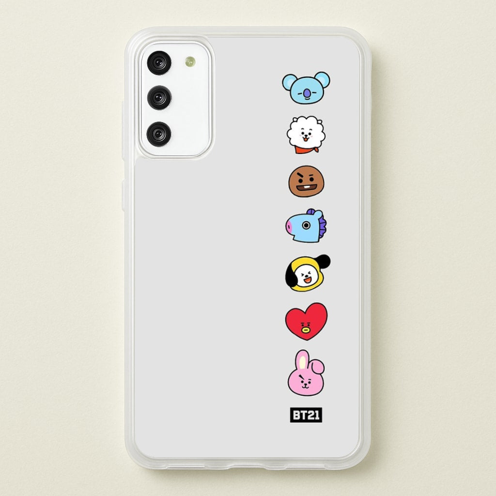 BT21 Vertical Faces - K Pop - Phone Case for Galaxy S20FE
