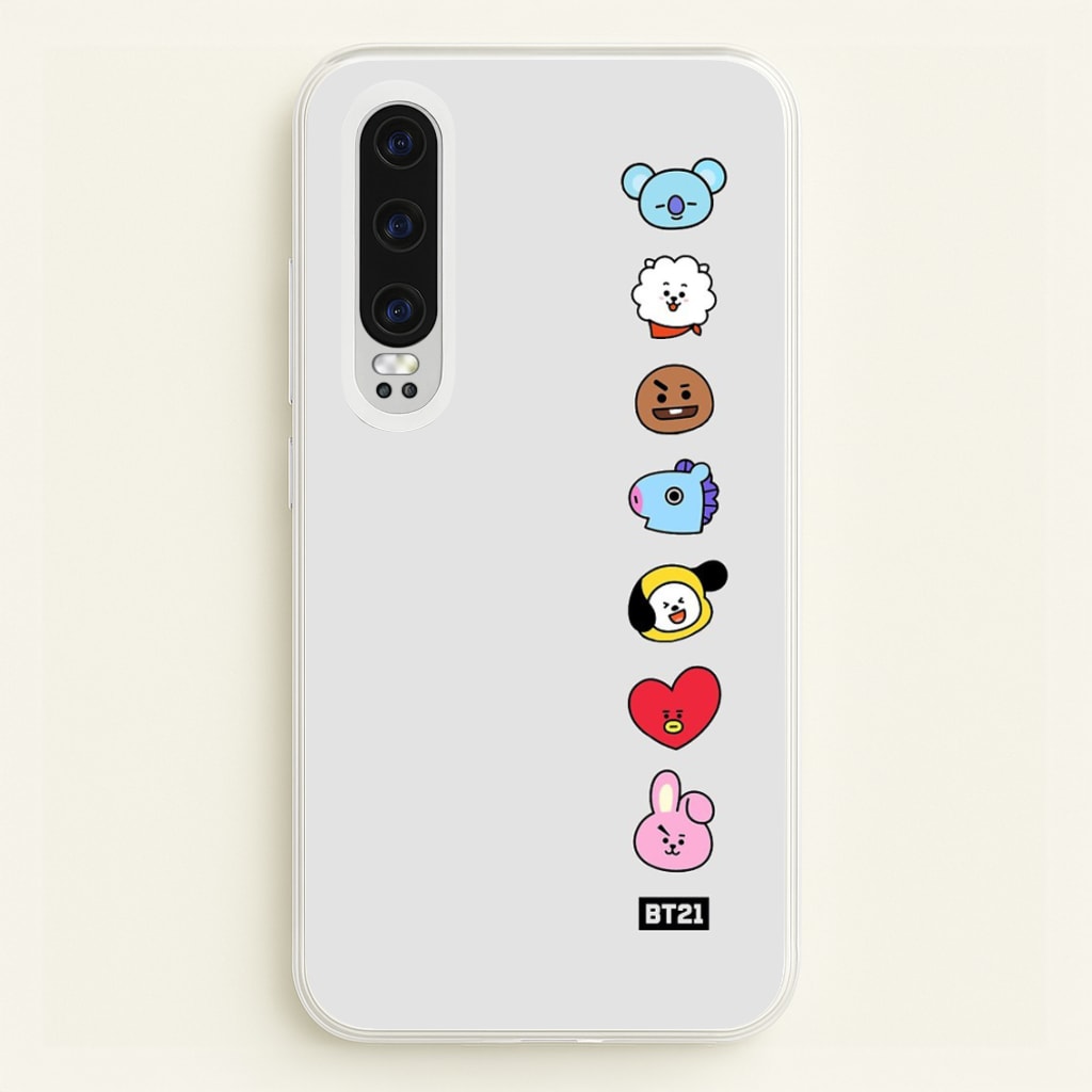 BT21 Vertical Faces - K Pop - Phone Case for Huawei P30