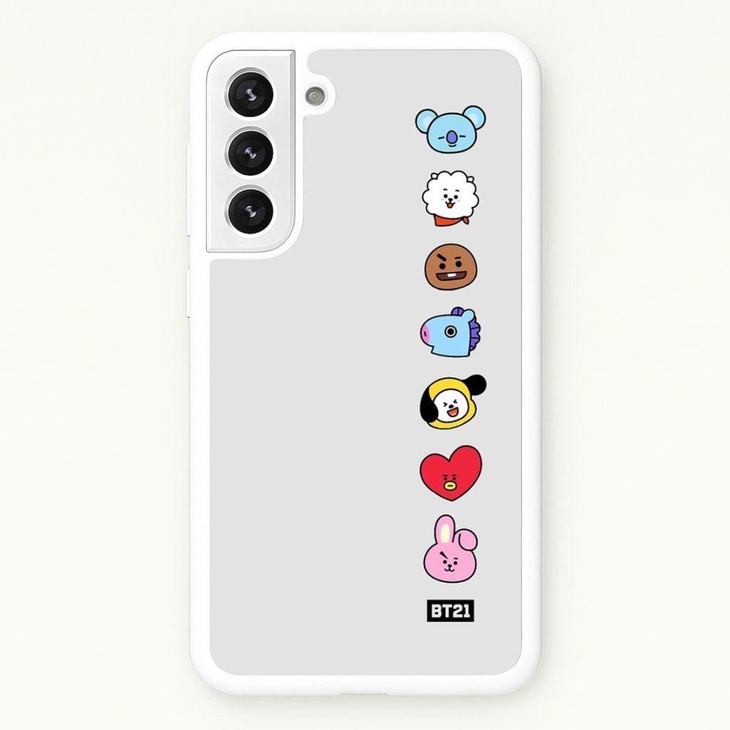 BT21 Vertical Faces - K Pop - Phone Case for Galaxy S22 Plus