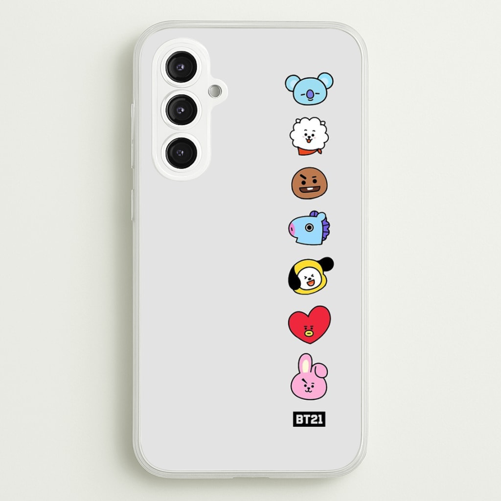 BT21 Vertical Faces - K Pop - Phone Case for Galaxy S23FE
