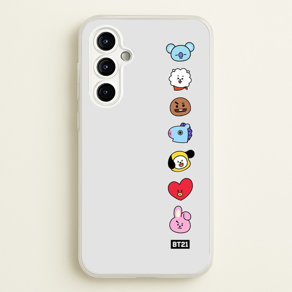 BT21 Vertical Faces - K Pop - Phone Case for Galaxy A54