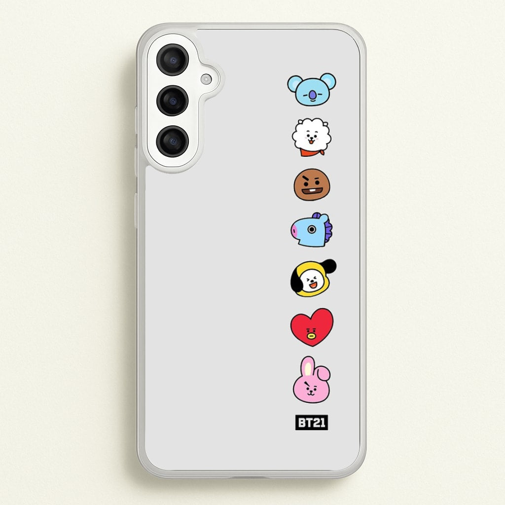 BT21 Vertical Faces - K Pop - Phone Case for Galaxy A34