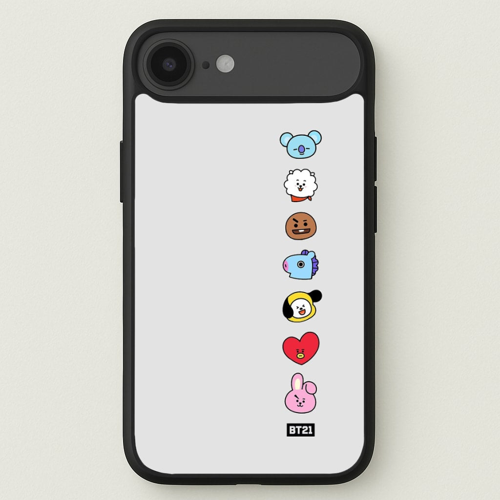 BT21 Vertical Faces - K Pop Phone Case for iPhone 17 Air