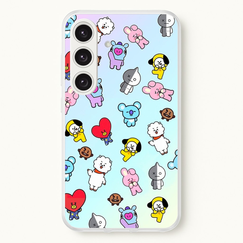 BT21 Collage - K Pop - Phone Case for Galaxy S24FE