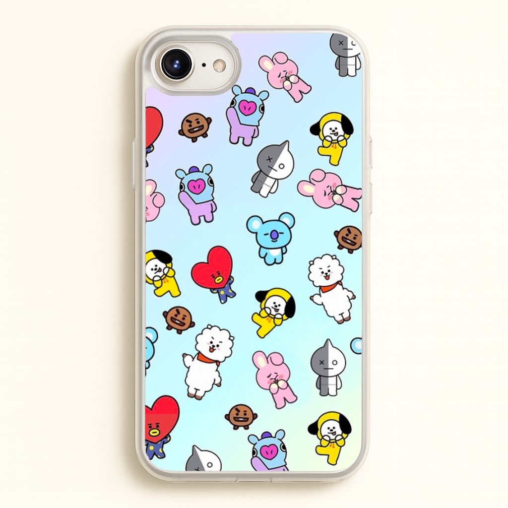 BT21 Collage - K Pop - Phone Case for iPhone 6 / 7 / 8 / SE