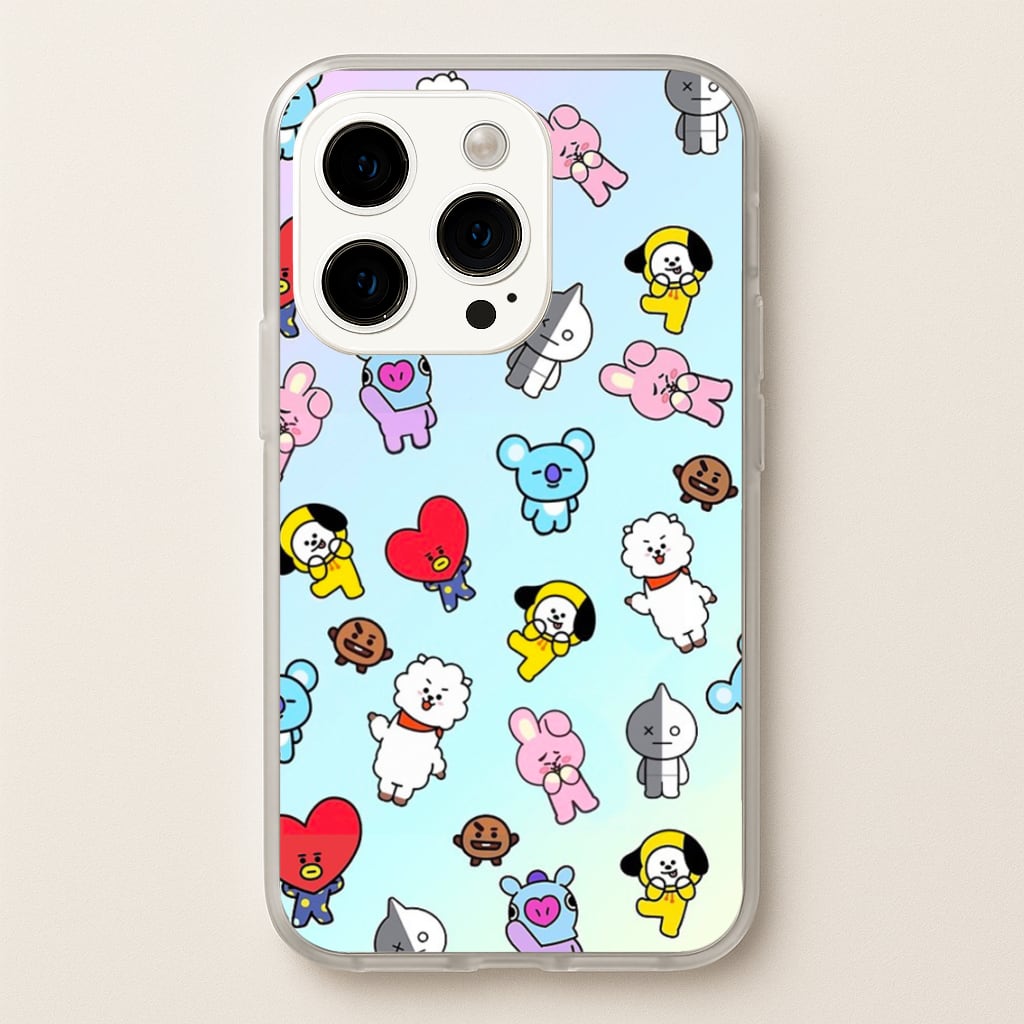 BT21 Collage - K Pop - Phone Case for iPhone 14 Pro
