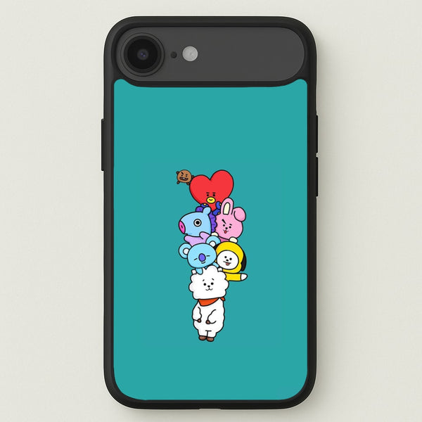 Green BT21 - RJ, Mang, Koya, Chimmy, Cooky, Shooky, Tata - K Pop Phone Case for iPhone 17 Air