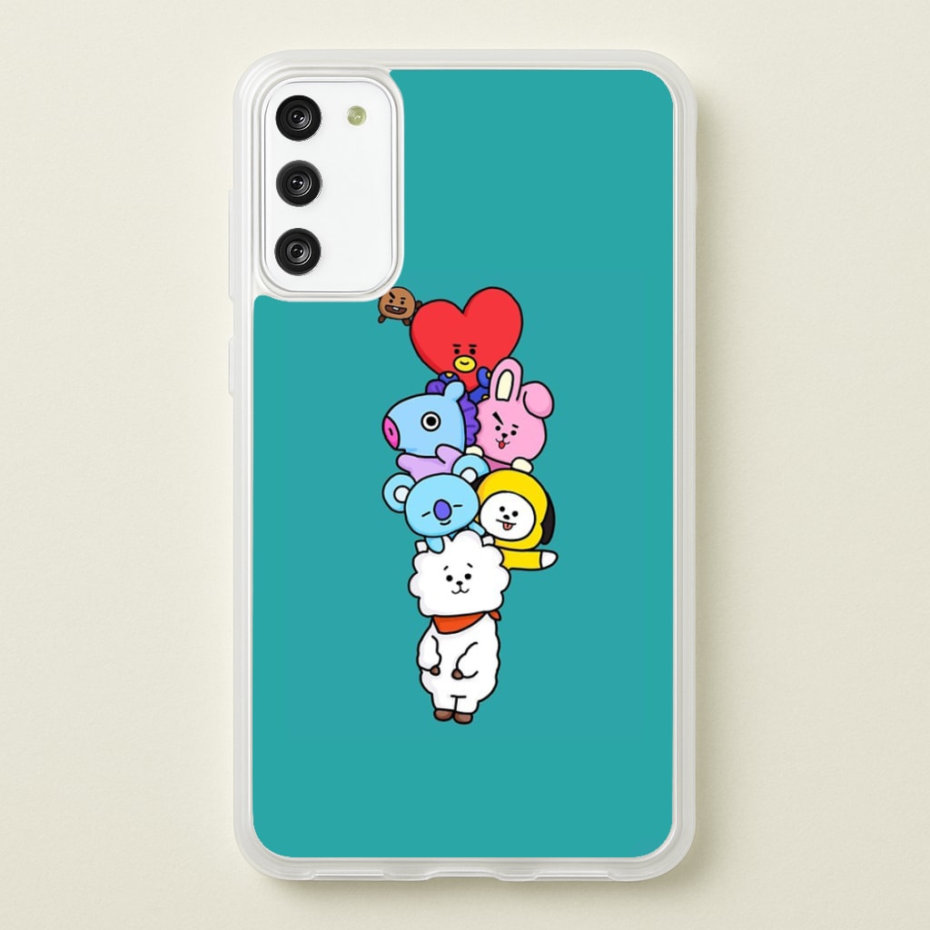 Green BT21 - RJ, Mang, Koya, Chimmy, Cooky, Shooky, Tata - K Pop - Phone Case for Galaxy S20
