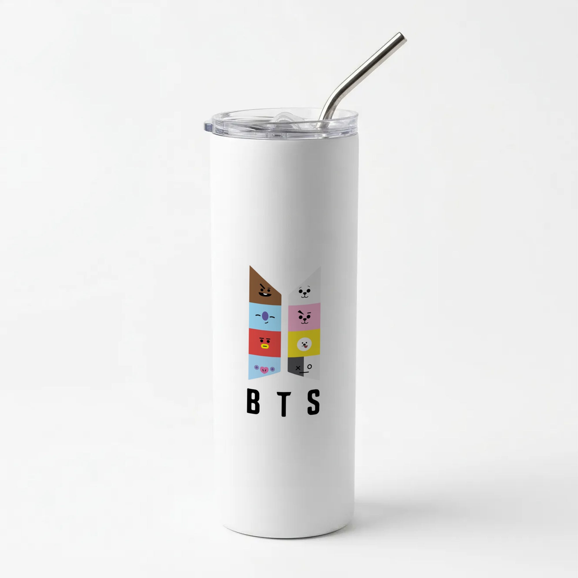 BT21 K-Pop Band Logo Skinny Tumbler