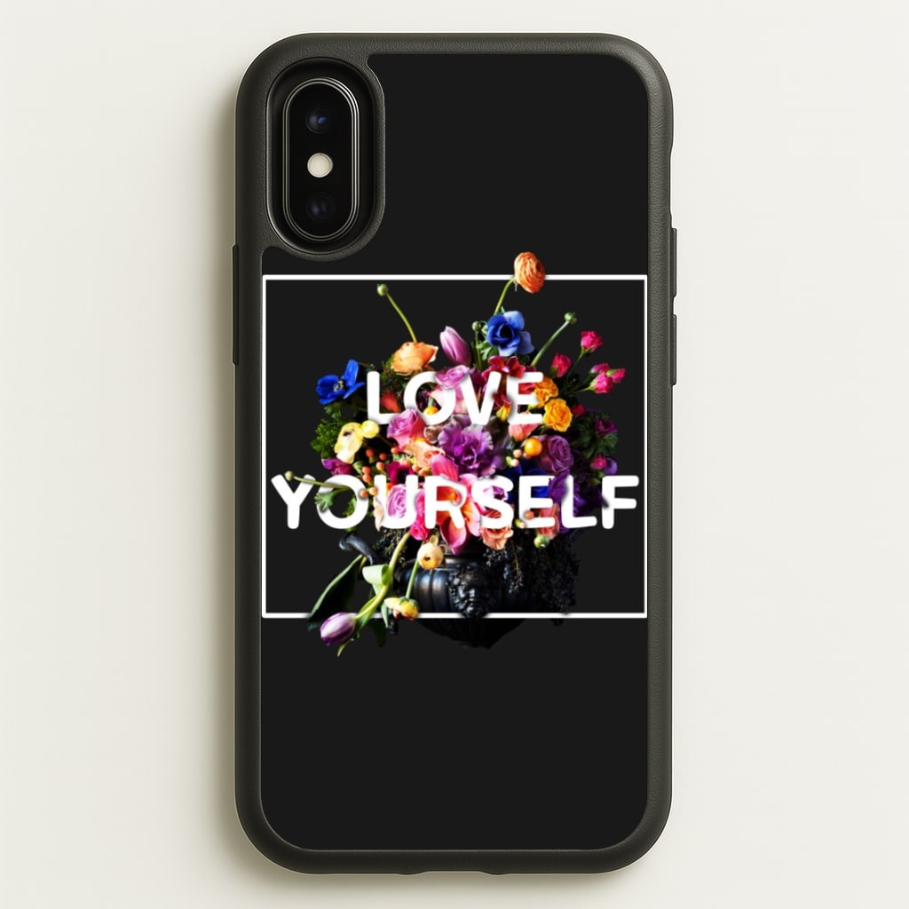 Floral Love Yourself - K Pop - BTS Phone Case for iPhone X / XS
