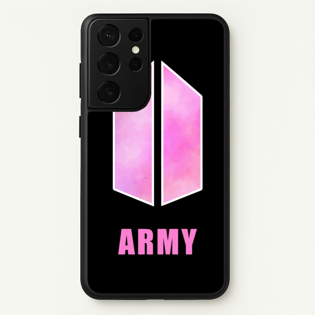 BTS Army Pink - K Pop - BTS Phone Case for Galaxy S21 Ultra