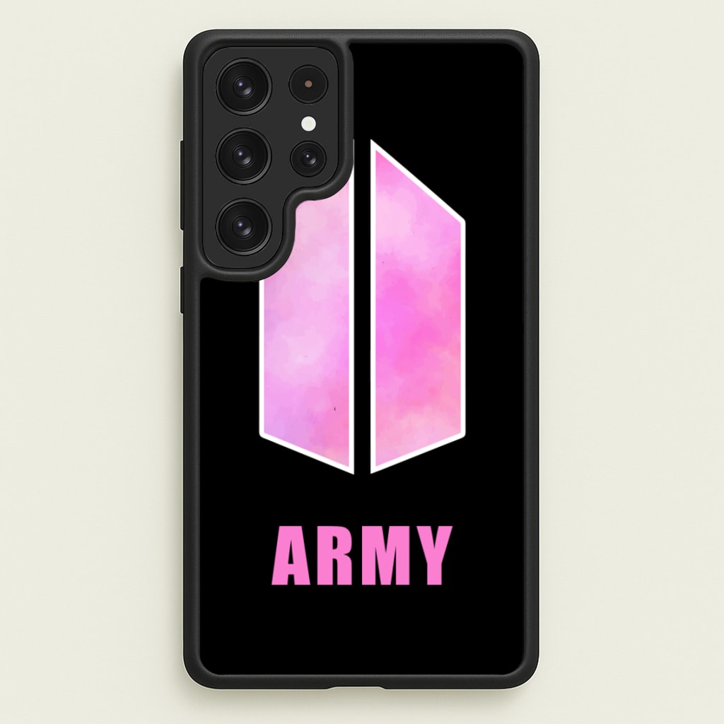 BTS Army Pink - K Pop - BTS Phone Case for Galaxy S22 Ultra