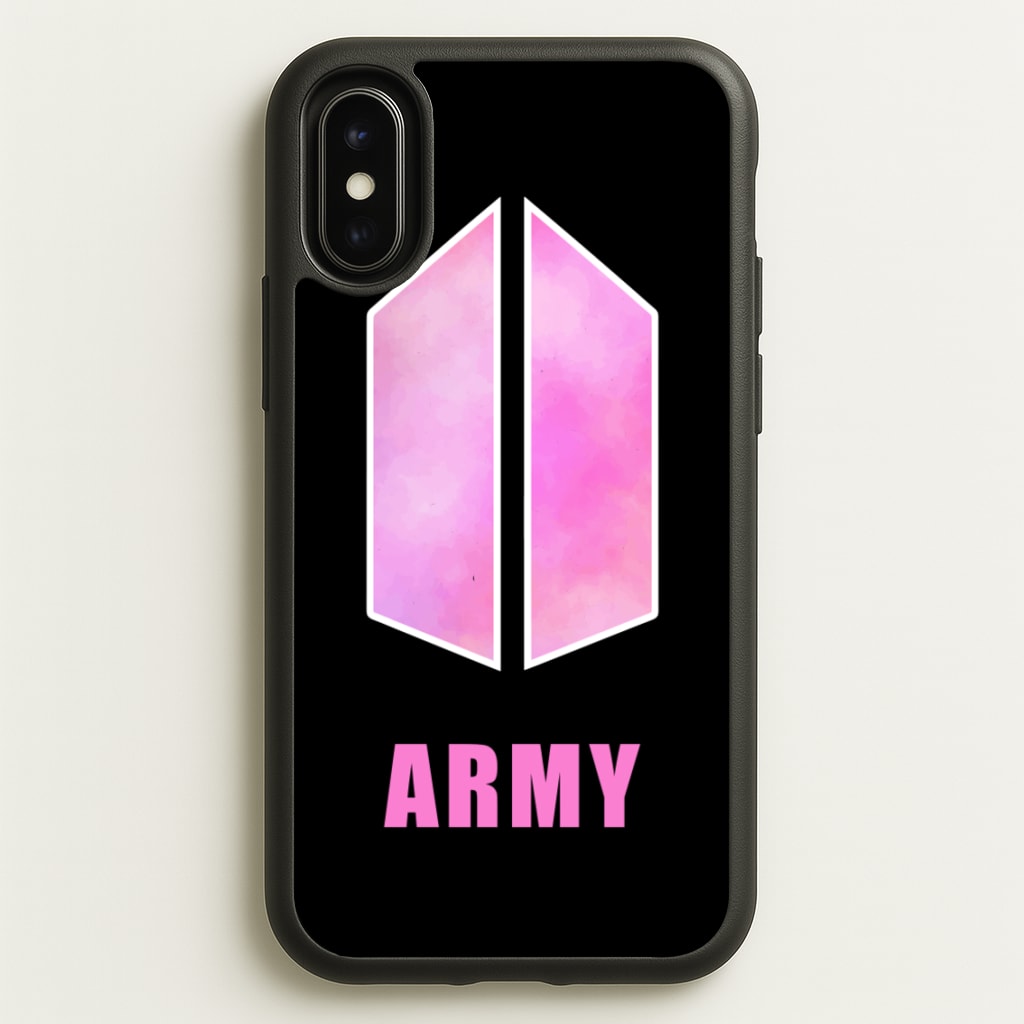 BTS Army Pink - K Pop - BTS Phone Case for iPhone X / XS