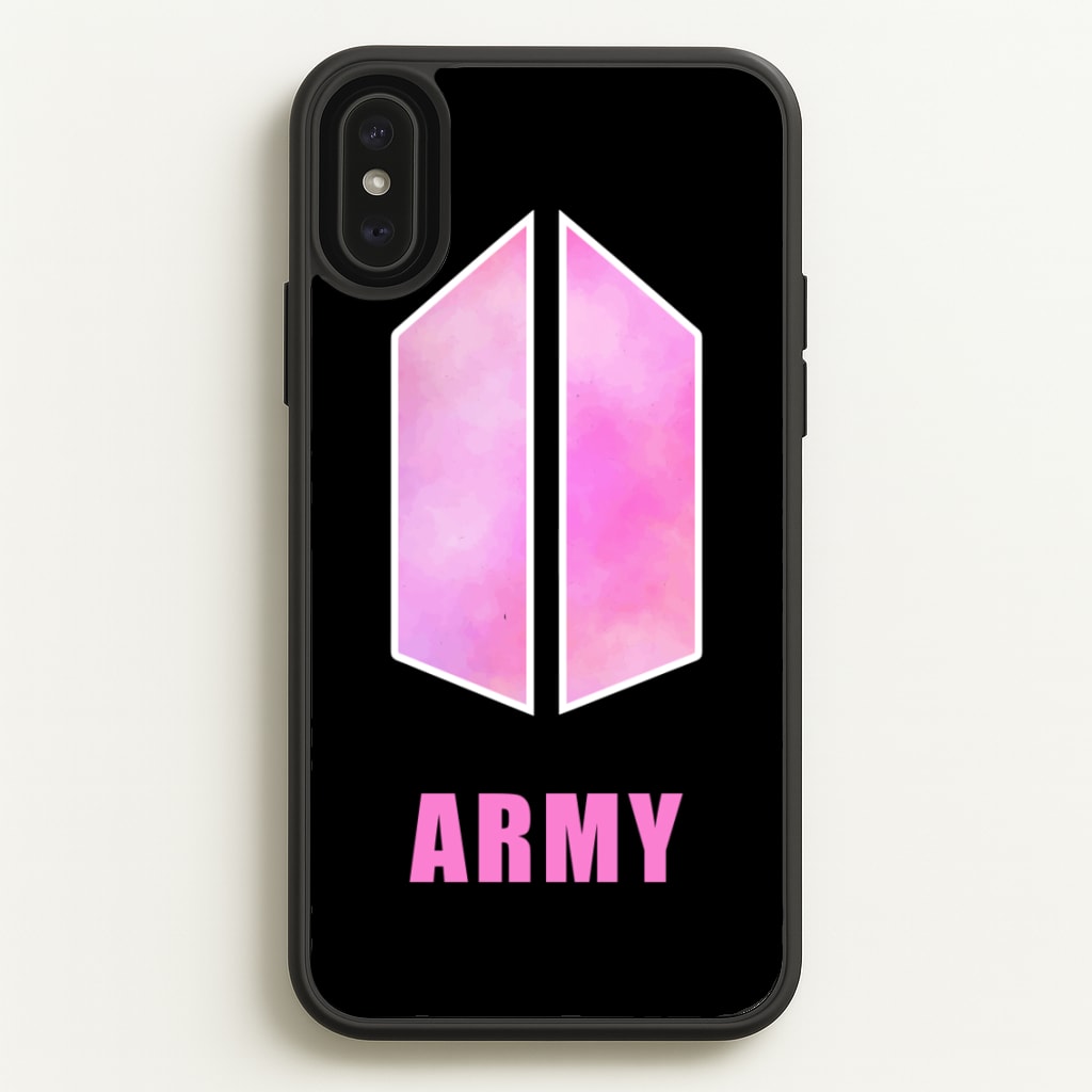 BTS Army Pink - K Pop - BTS Phone Case for iPhone XS Max